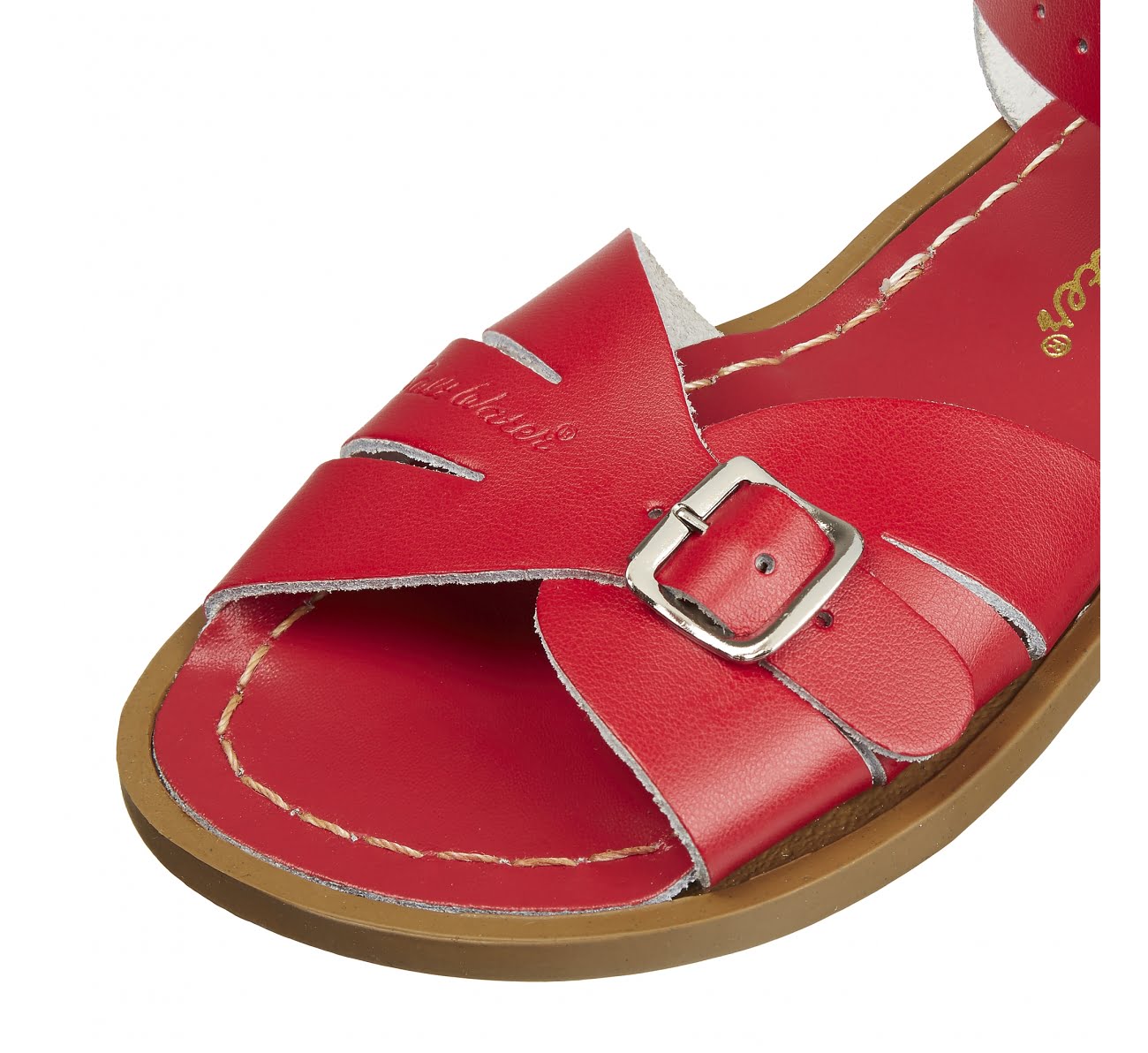 saltwater rood sandalen classic