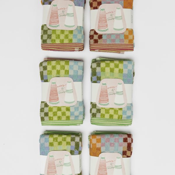Set van 2 vaatdoekjes checkered check editie 55 - Foekje Fleur
