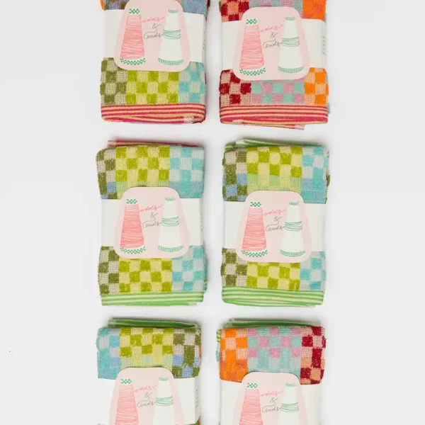 Set van 2 vaatdoekjes checkered check editie 55 - Foekje Fleur